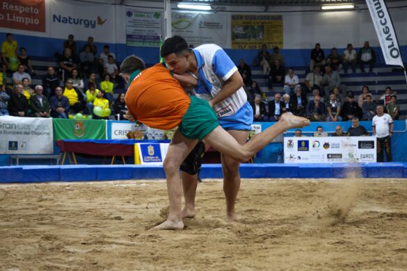 Las jovenes promesas de la lucha canaria brillan en las finales de la XLV Liga Cabildo de Gran Canaria 5